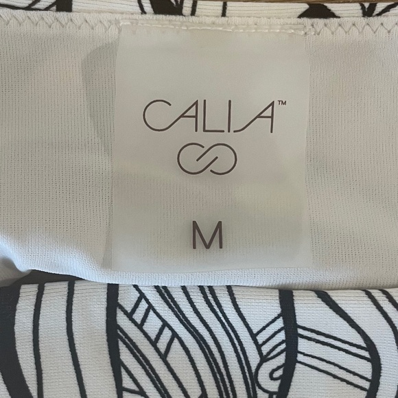 CALIA Swim Cropped Long-Sleeve Rashguard Black / White Floral (Size M) - Picture 6 of 8